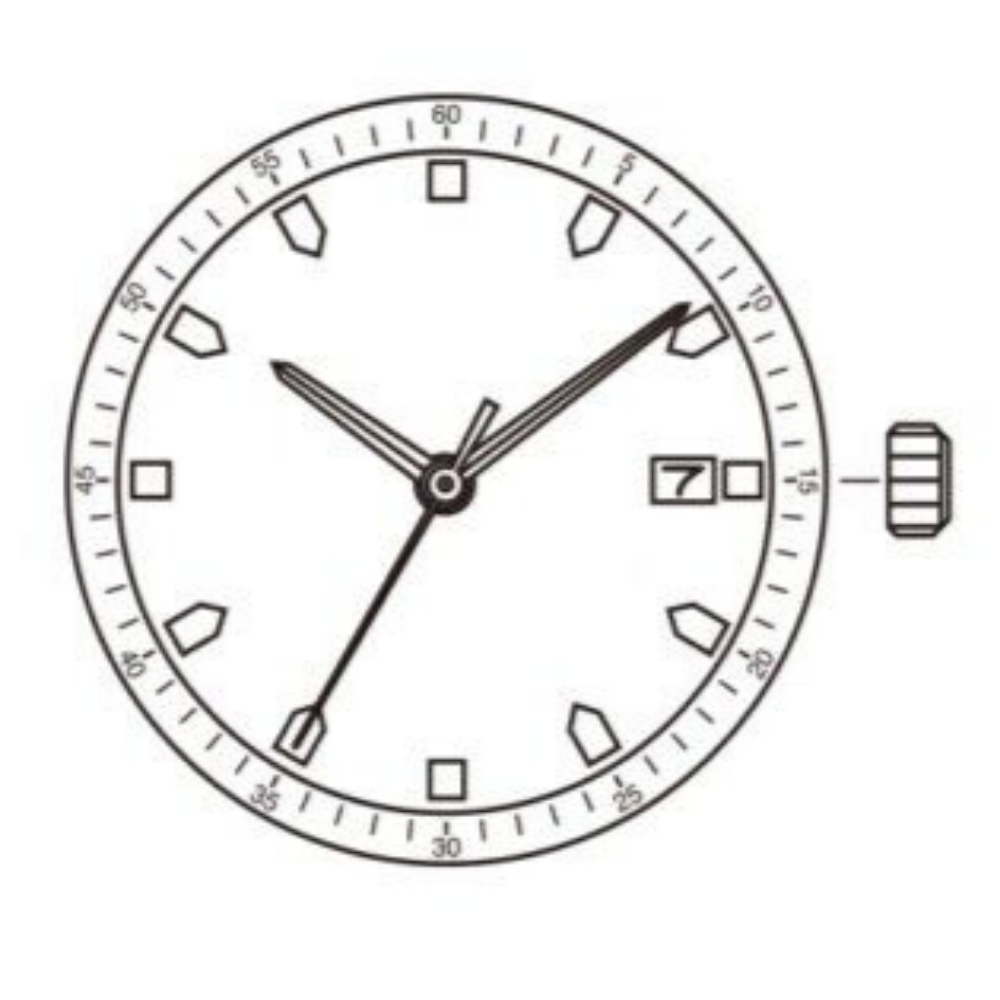 Miyota 2115 quartz watch movement, precise replacement compatible with 2110 models for repairs.