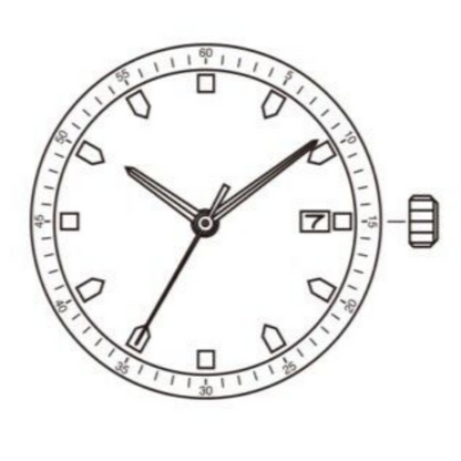 Miyota 2115 quartz watch movement, precise replacement compatible with 2110 models for repairs.
