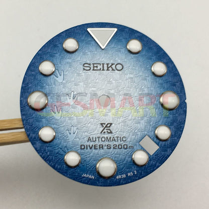 Luminous 28.5mm watch dial for NH35 movement, perfect for upgrading timekeeping accuracy.