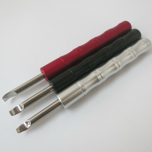 Set of 3 watch back cover opening levers, pry type tools for precise watch repair.