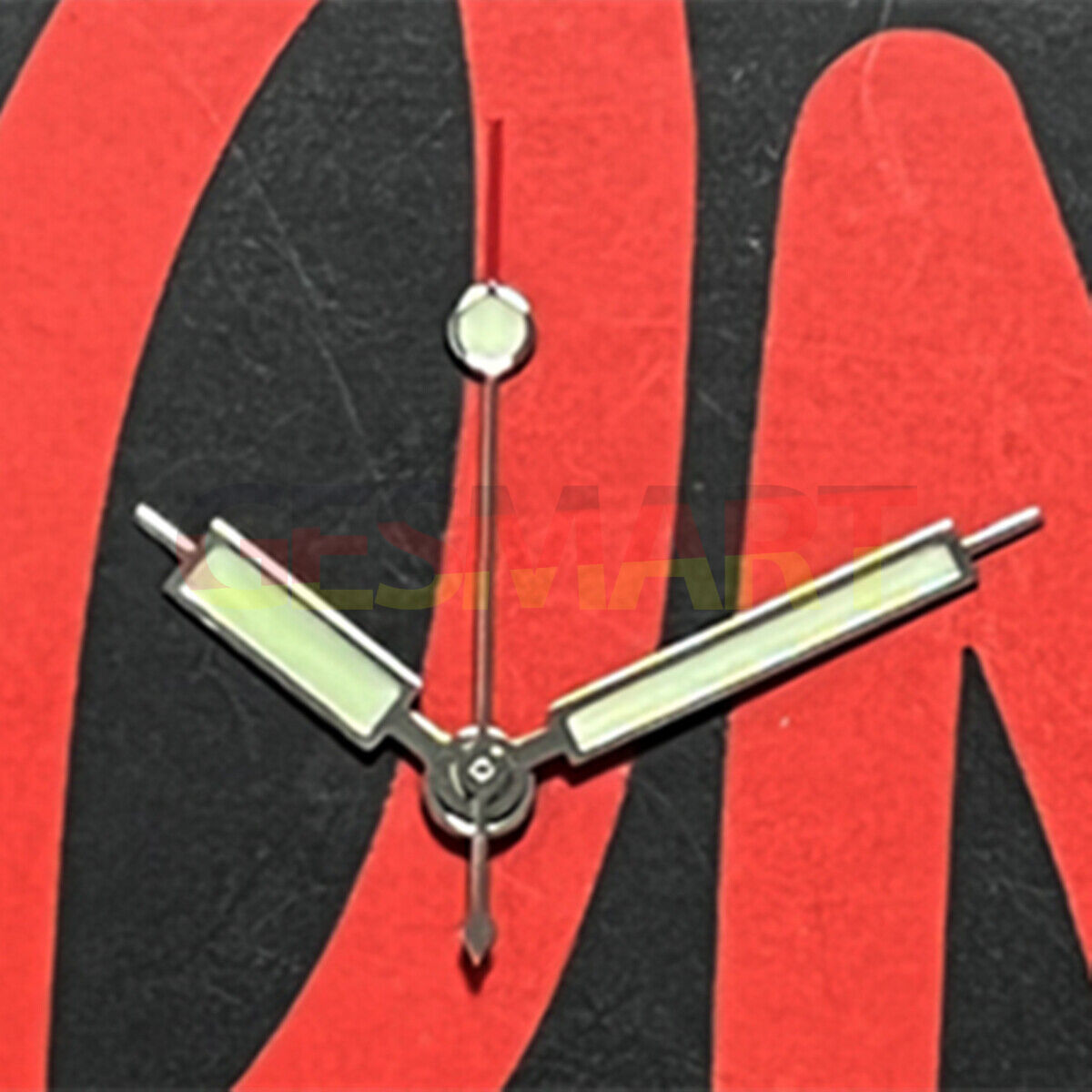 1. Silver and gold-trimmed C3 luminous watch hands for SRP777 precision timepieces.  