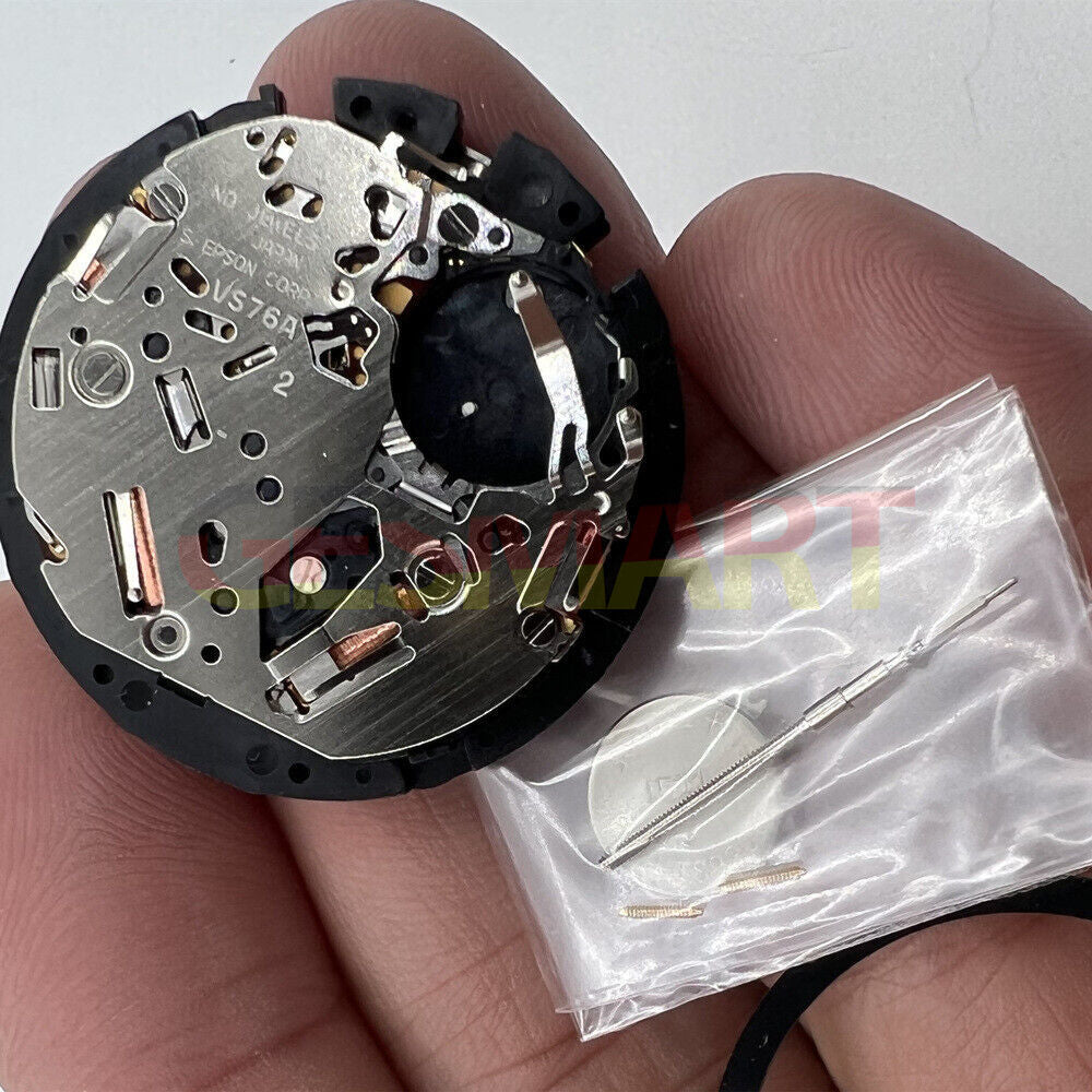 Hattori Epson VS76A solar quartz watch movement, Japan-made precision part for watch accessories.