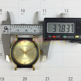 37mm Shanghai Manual Mechanical Watch Golden Nail Round Black Case Golden Dial