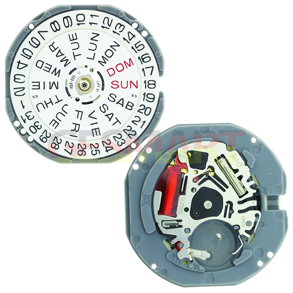Hattori Epson TMI VJ33B quartz watch movement, precision Japanese mechanism for watch accessories.