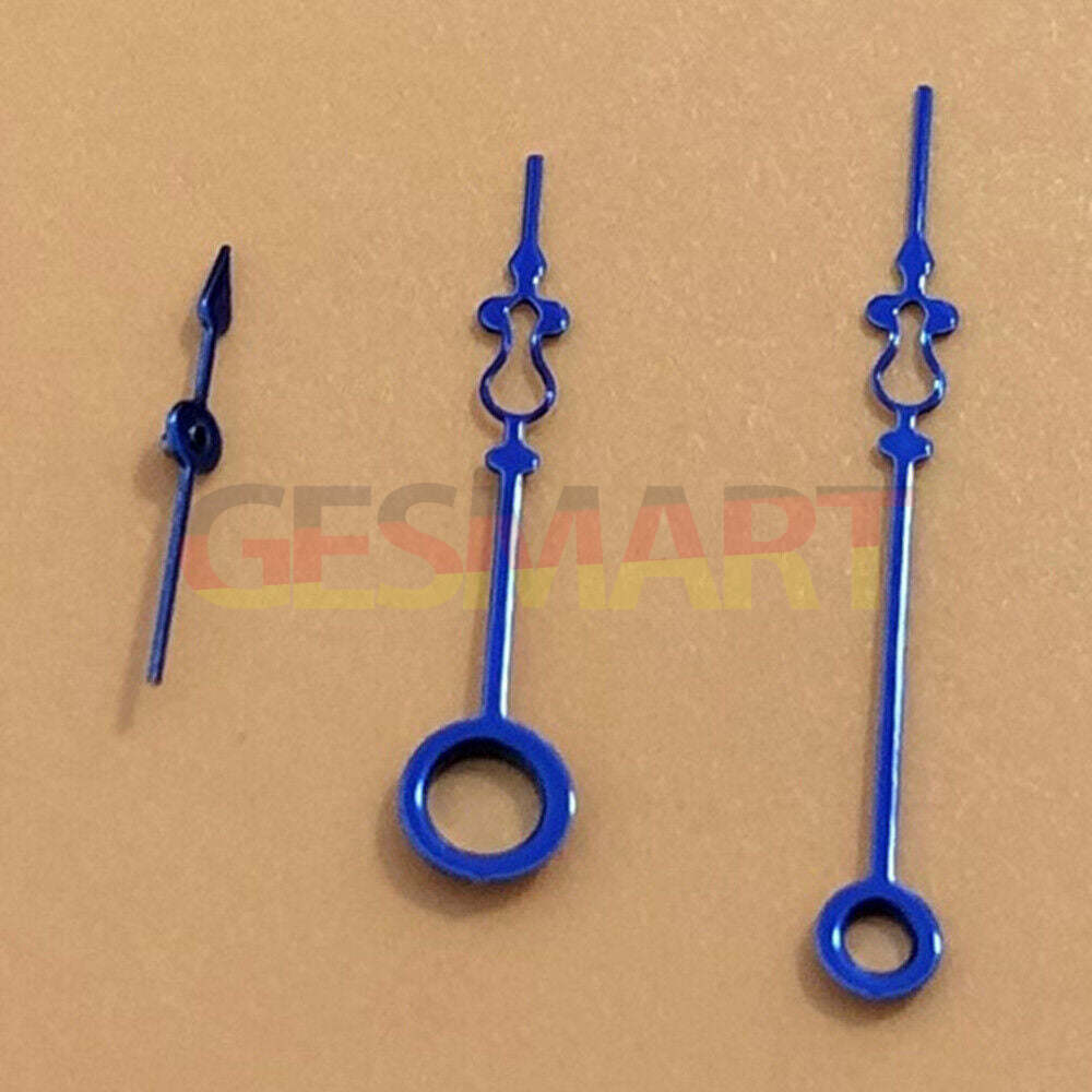 Blue floral watch hands for Seagull ST3600 movement, precision-crafted accessory.