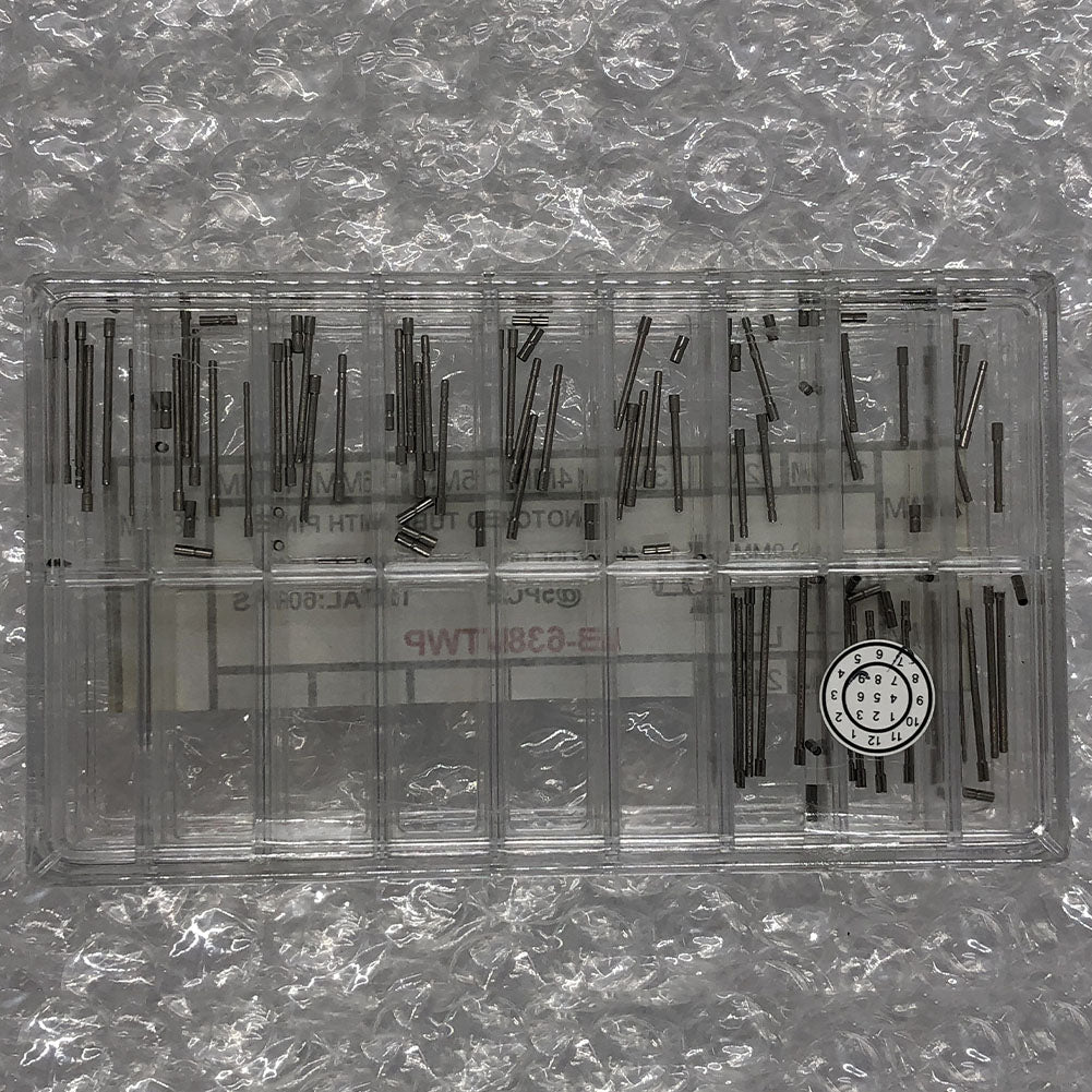 AB-638NTWP stainless steel notched tubes with pins for secure watch band connections, 60pcs/box.