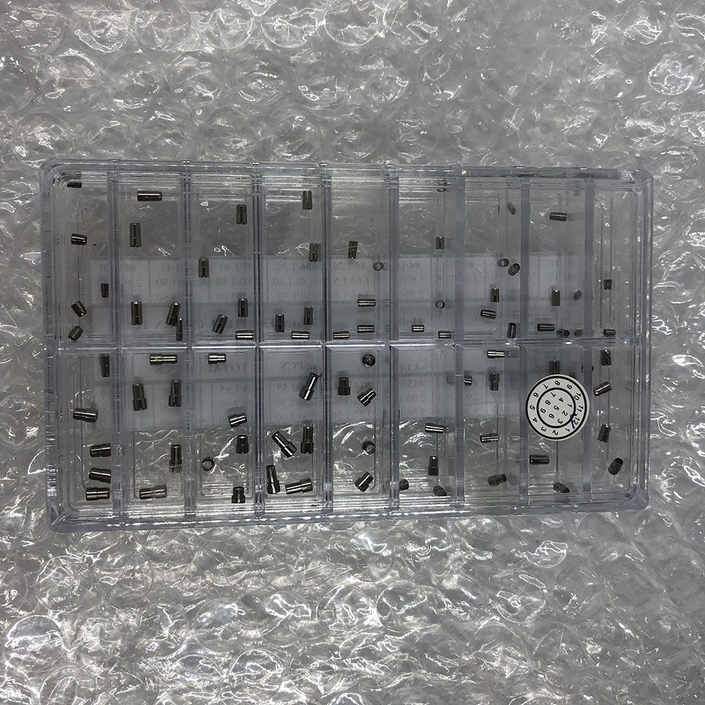 Classical stainless steel chronograph button set, 26PCS for watch repair and customization.