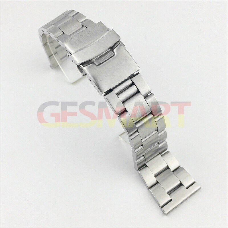 Diving Silk watch band with double lock buckle, durable leather strap for 18-26mm watches.