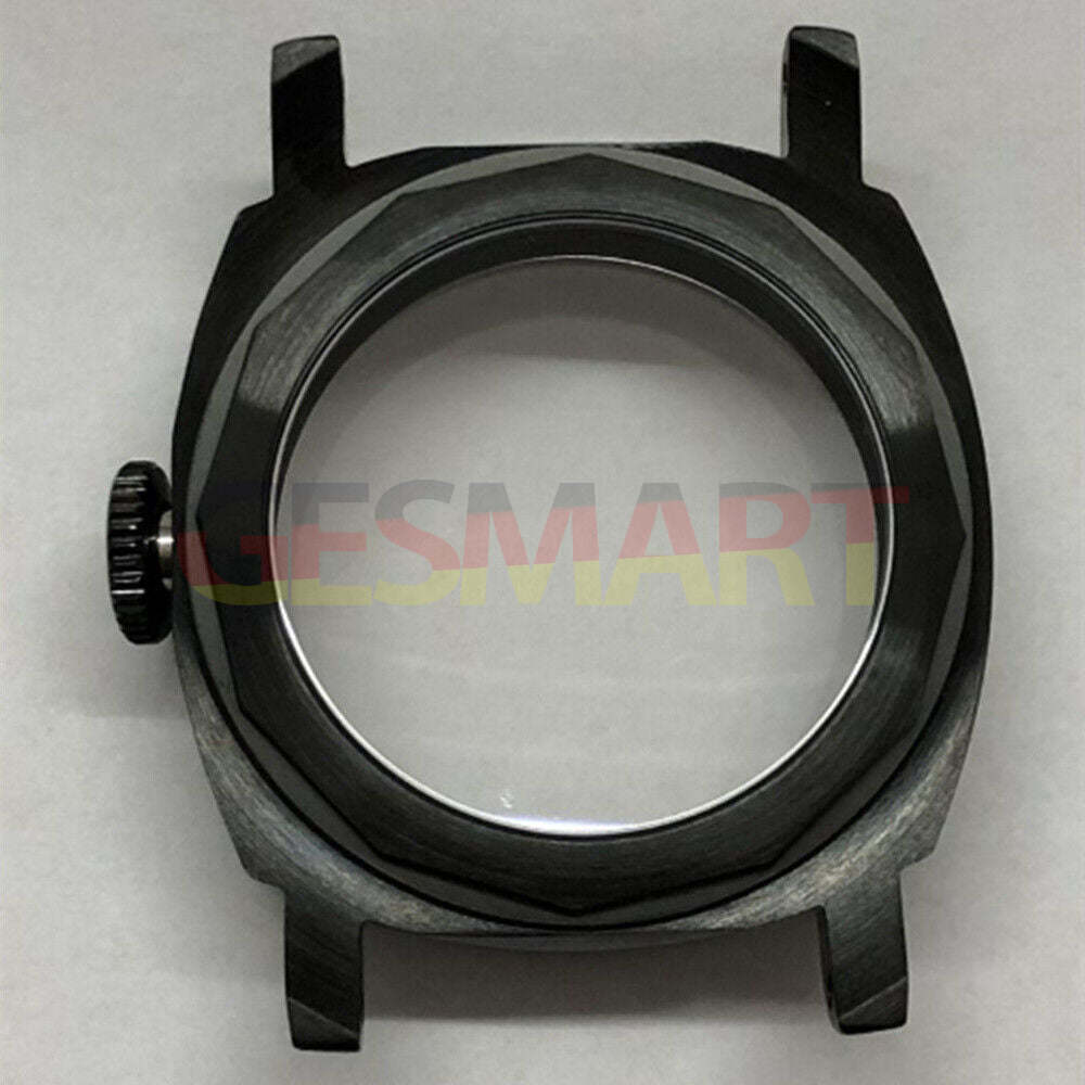 44mm 316L black sapphire glass watch case by Seagull for ST3600/ST3621/ETA6497/6498 movements.