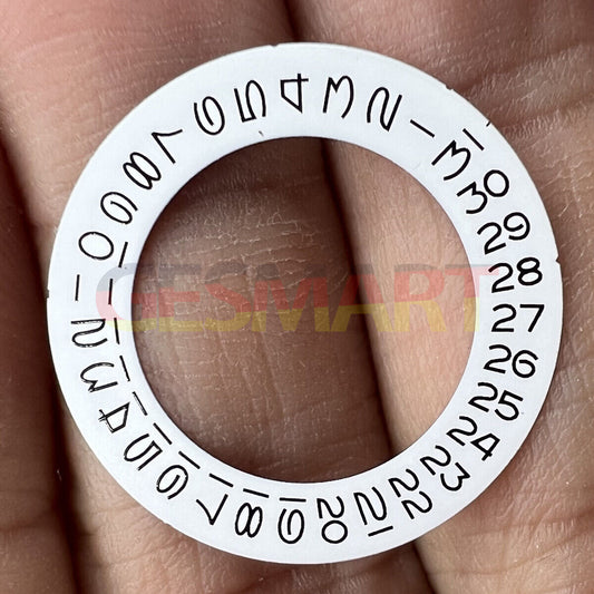 White Date Wheel Overlay for ETA2824 2836 Miyota 8215/8200 watch movement with date display at 3 o'clock, brand quality.