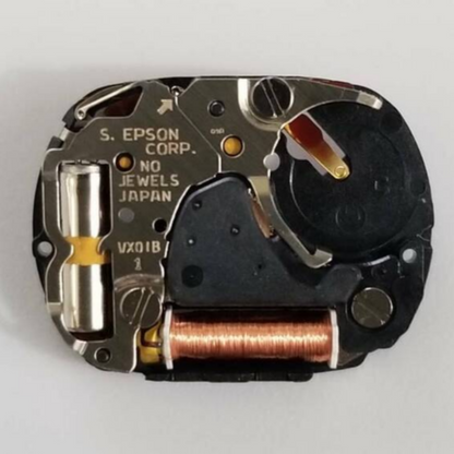 Epson VX01 quartz watch movement for precise, reliable timekeeping and easy watch repair replacement.