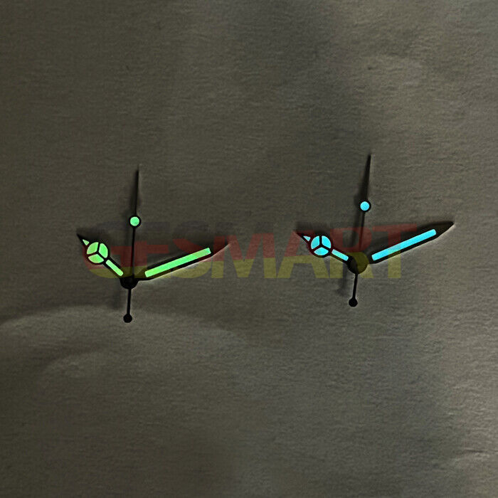 Silver and golden trim C3 Super Lume watch hands for SKX/SBBN with NH35 NH36 movement, Seiko accessory.