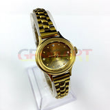 23mm HAIDA Manual Mechanical Lady Watch Golden Nail 17 Jews Gradient Brown Dial