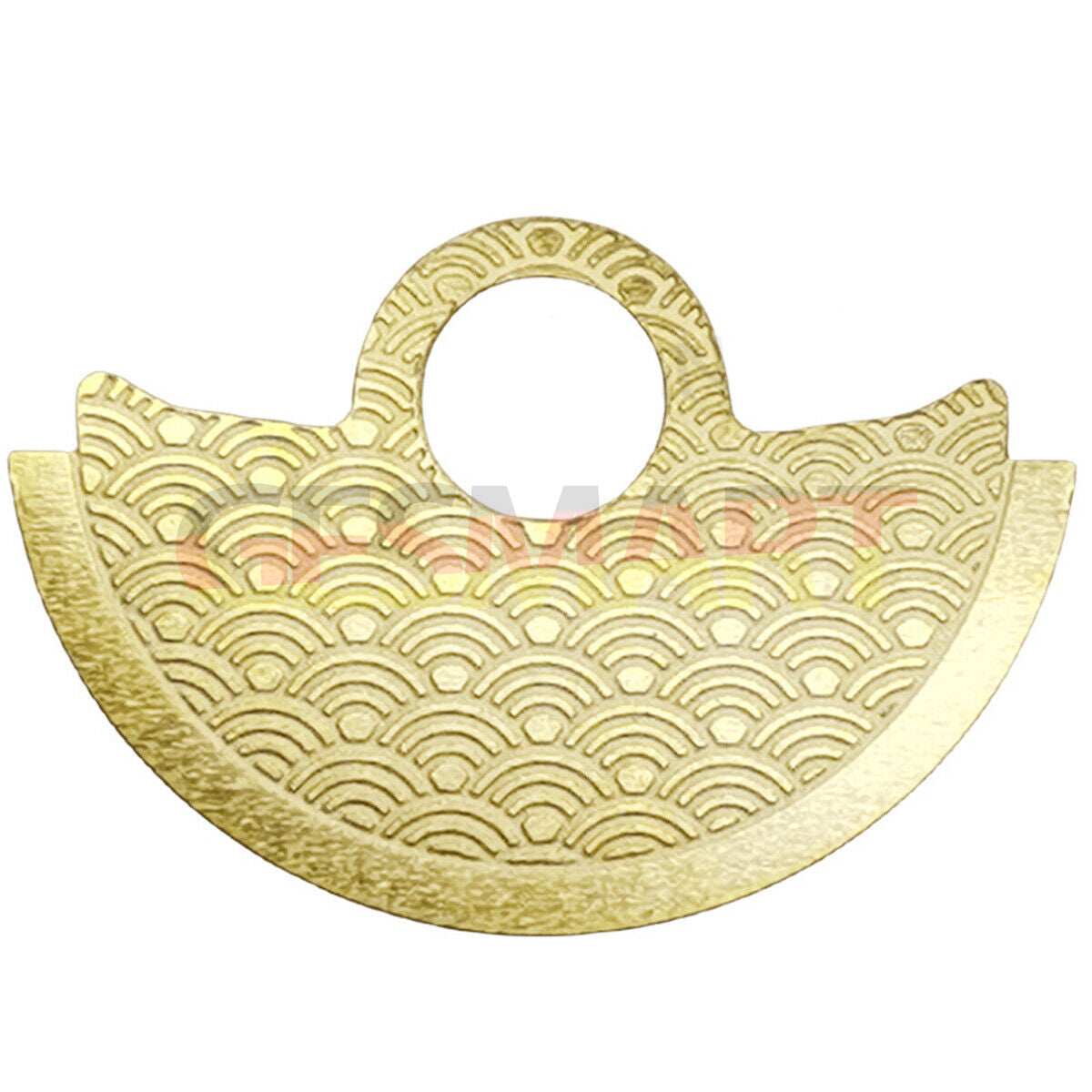 Golden waved metal sheet overlay for Miyota 9015 rotor by Hammer, enhancing watch accessory design.