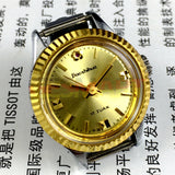 24mm Shanghai Manual Mechanical Lady Watch Golden Nail Round Golden Case 3 Hands