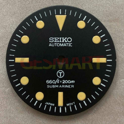28.50mm Watch Dial Green Luminous Suitable for NH35/NH36 Movement Watch #A05