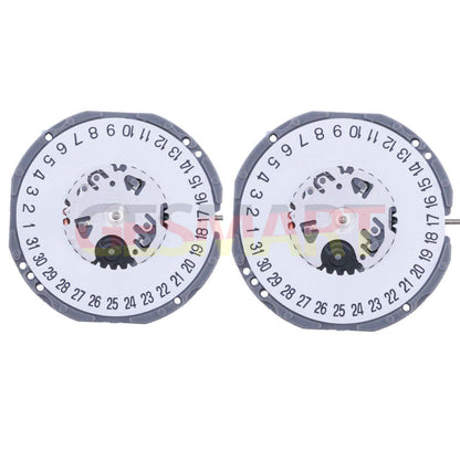 Hattori Epson TMI VJ34 quartz watch movement showing date at 3 and 6 o?clock, Japan made precision.