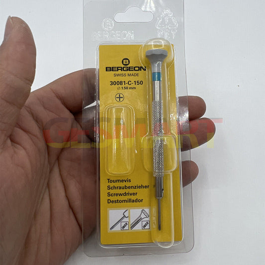 Bergeon 30081-C-150 ergonomic 1.50mm Phillips screwdriver for precise watch accessory repairs