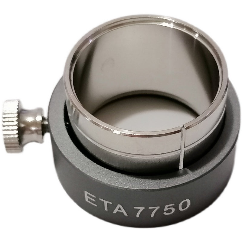 Reversible movement holder with knob, compatible with ETA 2671/2824/2836/2892/2000/7750 watch movements.