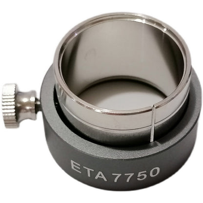 Reversible movement holder with knob, compatible with ETA 2671/2824/2836/2892/2000/7750 watch movements.