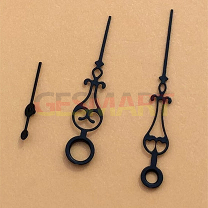 Black floral watch hands for Seagull ST3600 movement, elegant design enhancing timepieces.