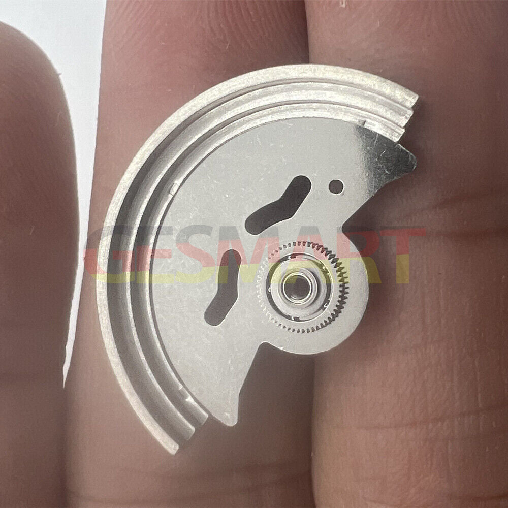 Silver rotor oscillating weight for NH35 NH36 7S26A watch movement, precise fit for various watch brands.