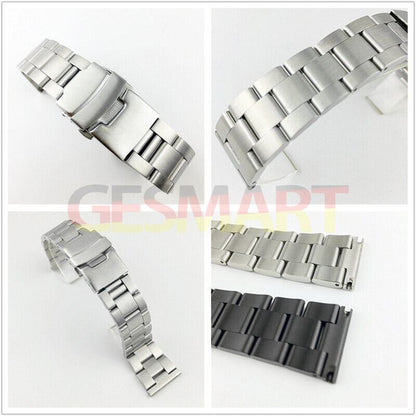Diving Silk leather watch band, durable double lock buckle, fits 18-26mm watches.