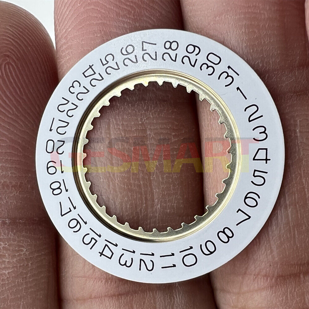 White date disk wheel for Ronda 5040D and 5030D movements, date display at 3 o'clock position.