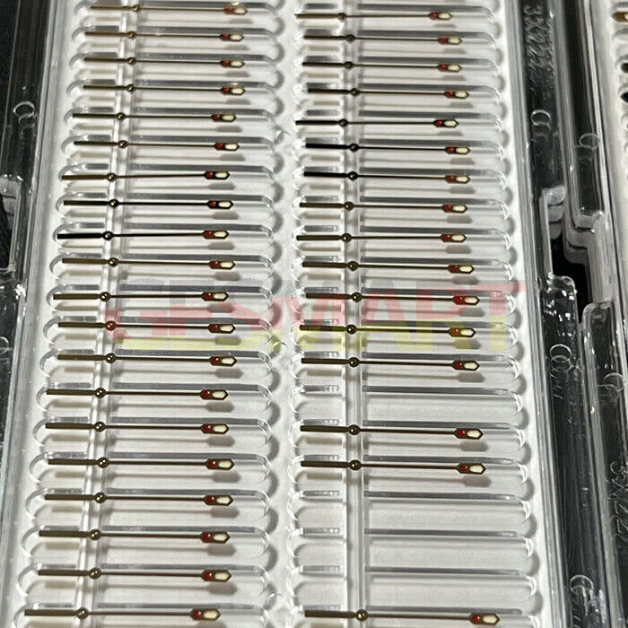 Silver and gold-trimmed C3 Super Lume watch hands, designed for SKX007 and SBBN models.