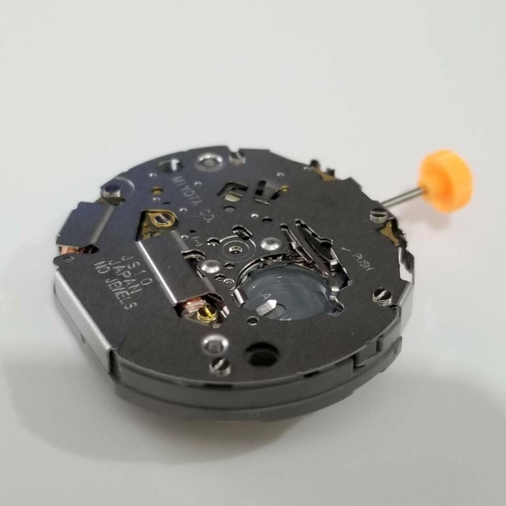 Miyota JS10 quartz watch movement replacement, precise timekeeping for accurate watch repair.