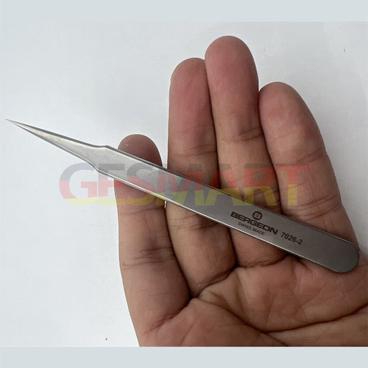 Bergeon 7026-2 antimagnetic fine point tweezer for precise watch repair and assembly tasks