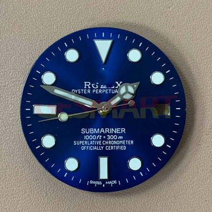 Watch Dial Blue/Green Luminous Suitable for 8215/2813/8200 RLX Dial With Hands