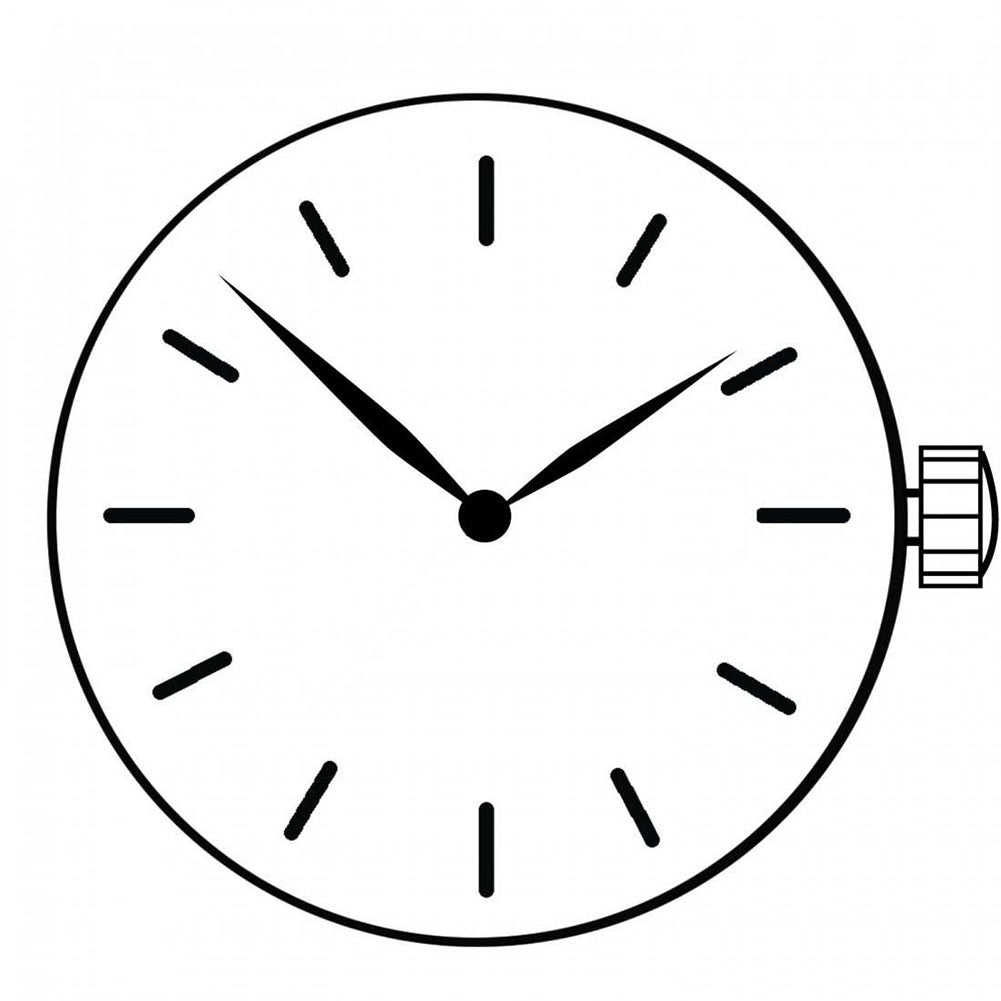 ETA E01.701 Watch Quartz 2 Hands Swiss Movement