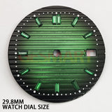 29.8mm Green Imitation Gemstone Nail Green Watch Dial for NH35 Movement