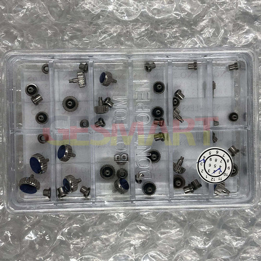 AC-663S Stainless Steel Screw Type Crown Each 2PCS 12 Types Total 24PCS
