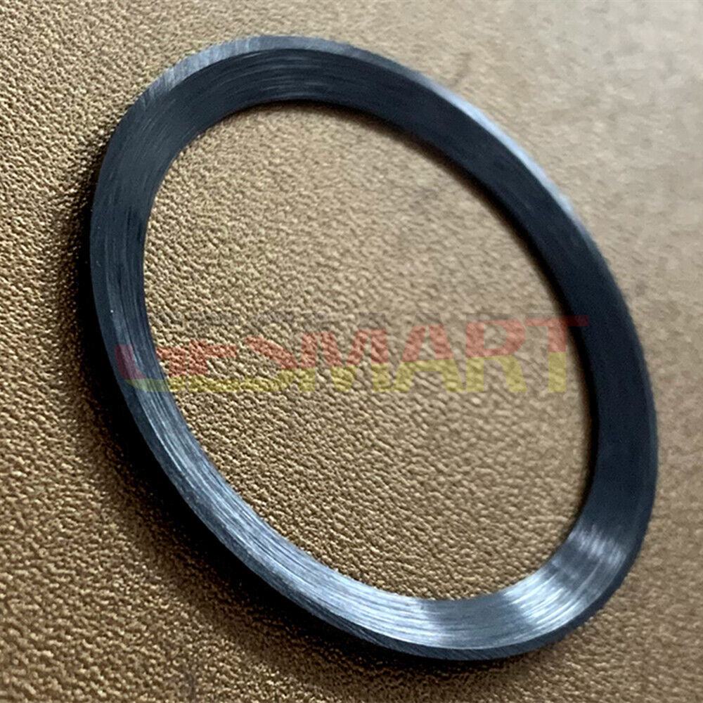 38mm black ceramic bezel insert with Arabic numerals, durable replacement for watch repairs.