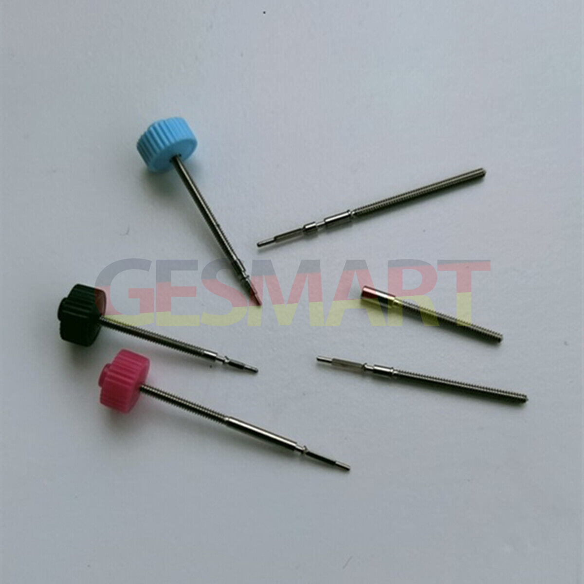 36pcs Swiss Made Ronda watch stems assortment for precise watch repair and maintenance tasks.