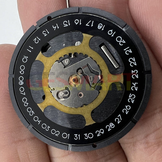 ISA 2334 black dial quartz watch movement replacement for precise timekeeping in watch repairs