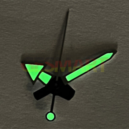 Arrow Shape C3 Super Green luminous watch hands for SKX/SBBN with NH35 NH36 movement, Seiko compatible.