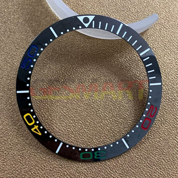 38mm/30.8mm Color Font Dark Blue Ceramic Watch Bezel Insert Watch Parts