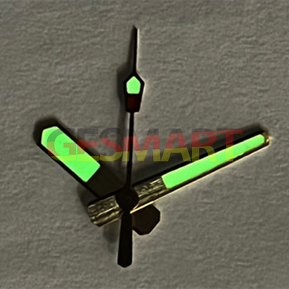Aiguilles de montre C3 Super Lume avec garniture dorée pour mouvement SRP777 SKX/SBBN NH35 NH36