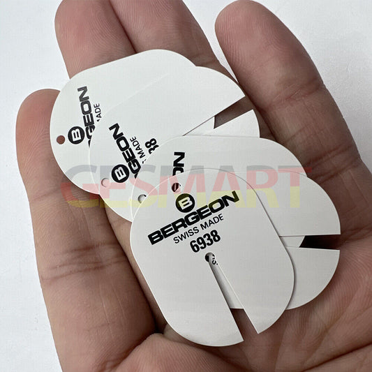 Set of Bergeon 6938 watch dial protectors in multiple packs, ideal for precise watch repair and maintenance.