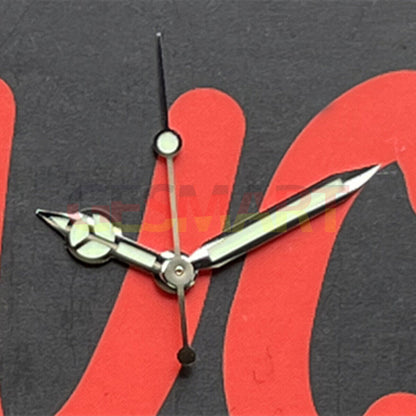 Silver and golden trim C3 Super Lume watch hands for SKX/SBBN with NH35 NH36 movement, Seiko accessory.