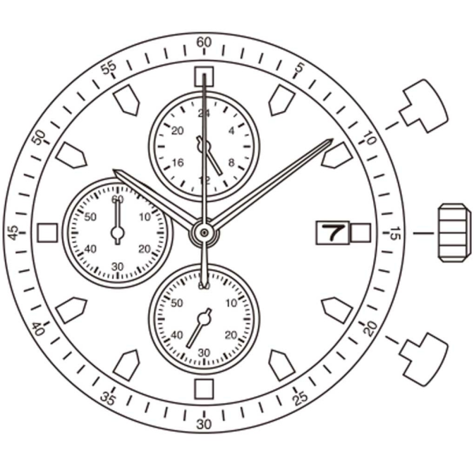 Mouvement à quartz japonais Miyota FS10, fabriqué au Japon