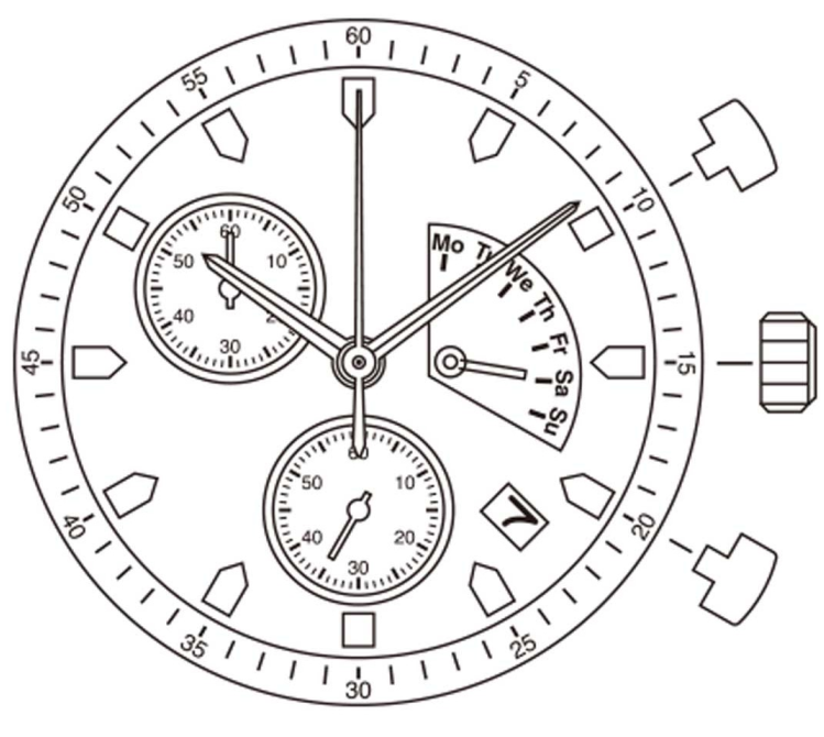 Mouvement à quartz japonais Miyota FS61, fabriqué au Japon