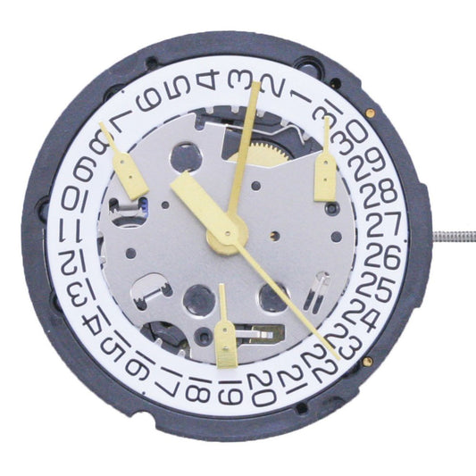Swiss ETA G15.212 quartz watch movement with 3 hands and date function for precise timekeeping