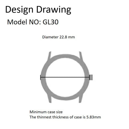 Miyota GL30 Japan quartz watch movement showing precise timekeeping mechanism in watch accessories.