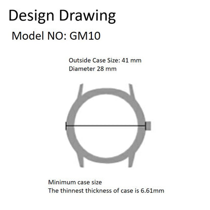 Miyota GM10 quartz watch movement with date at 6 o'clock, precision-crafted Japanese mechanism by Miyota