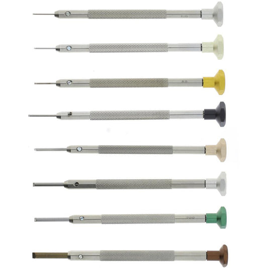 Horotec MSA01.207 watchmaker screwdriver with T-shaped blade, adjustable � 0.60-3.00 mm, precision tool for watch repairs.