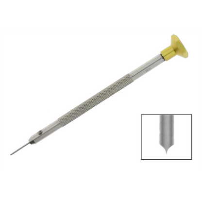 Horotec MSA01.207 precision watchmaker screwdriver with T-shaped blade, adjustable 0.60-3.00 mm for watch repairs.